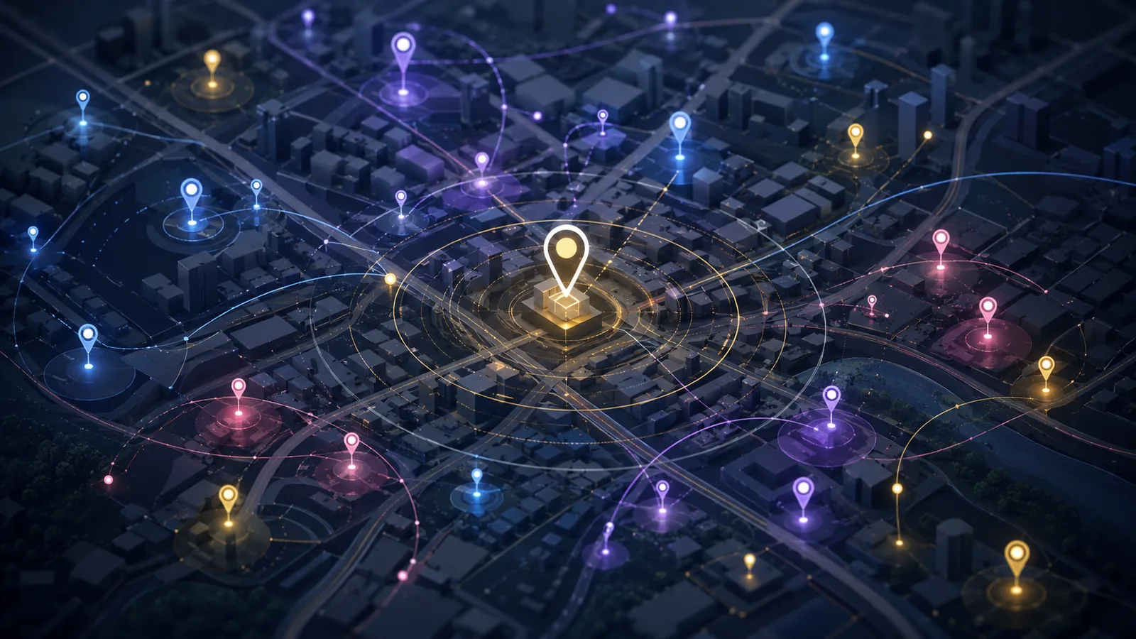 Puntos propios conectados sobre el mapa como una capa personalizada